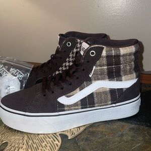 Platform VANS plaid - like new!